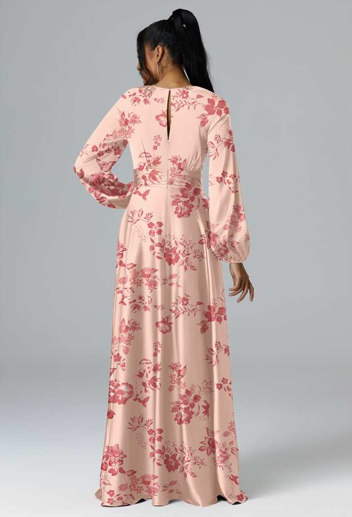 AW Eden Pink Cherry Blossom  Long Bridesmaid Dresses